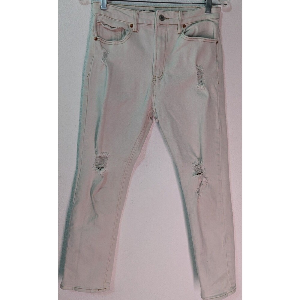 S.O.N.G Womens Size 9/28 White Denim Jean Timeless Fit Pants (756m)